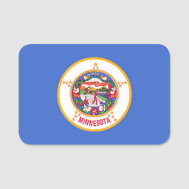 ミネソタ州旗を持つ愛国的な名前タグ 名札