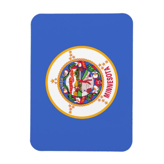 ミネソタ州旗を持つ愛国的な柔軟な磁石 マグネット (縦)