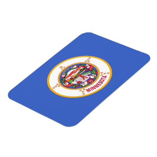 ミネソタ州旗を持つ愛国的な柔軟な磁石 マグネット (左側)