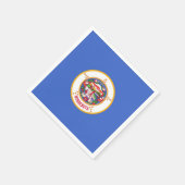 ミネソタ州旗を持つ愛国的な紙のナプキン スタンダードカクテルナプキン (角)