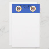 ミネソタ州旗を持つ文房具 便箋 (正面/裏面)