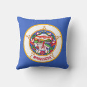 ミネソタ州旗アメリカのモージョピロー クッション (裏面)