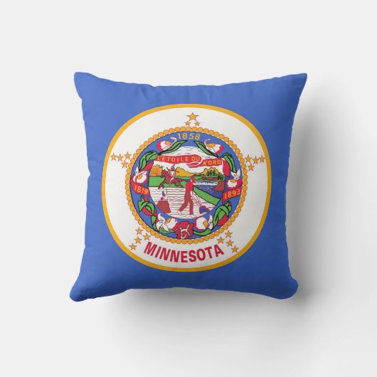 ミネソタ州旗アメリカのモージョピロー クッション (裏面)