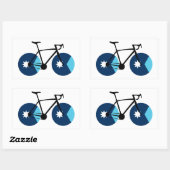 ミネソタ州旗サイクリング 長方形シール (シート)