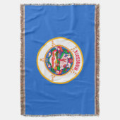 ミネソタ州旗デザインデコール スローブランケット (正面縦)