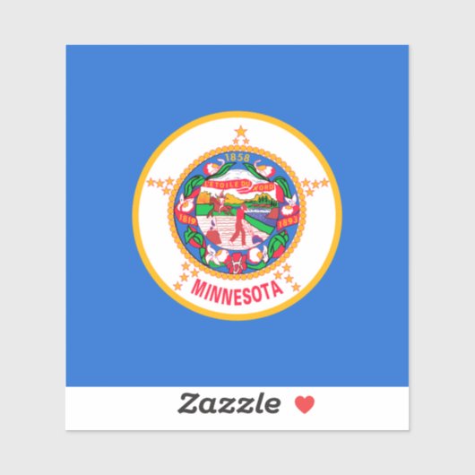 ミネソタ州旗デザイン シール (シート)