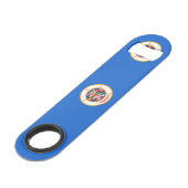 ミネソタ州旗デザイン スピード栓抜き (正面アングル)