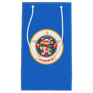 ミネソタ州旗デザイン スモールペーパーバッグ