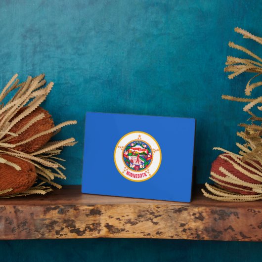 ミネソタ州旗デザイン フォトプラーク (側面)
