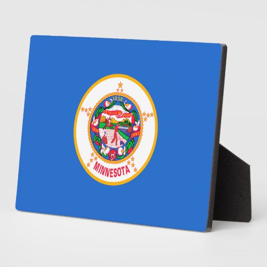 ミネソタ州旗デザイン フォトプラーク (側面)