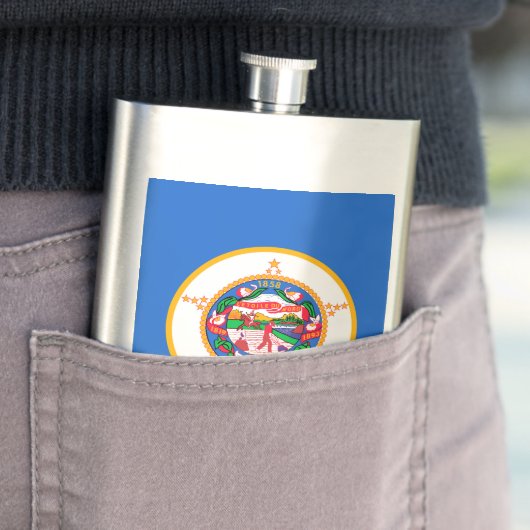 ミネソタ州旗デザイン フラスク (インサイチュ)