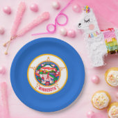 ミネソタ州旗デザイン ペーパープレート (パーティー)