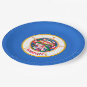 ミネソタ州旗デザイン ペーパープレート (アングル)