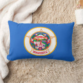 ミネソタ州旗デザイン ランバークッション (ブランケット)