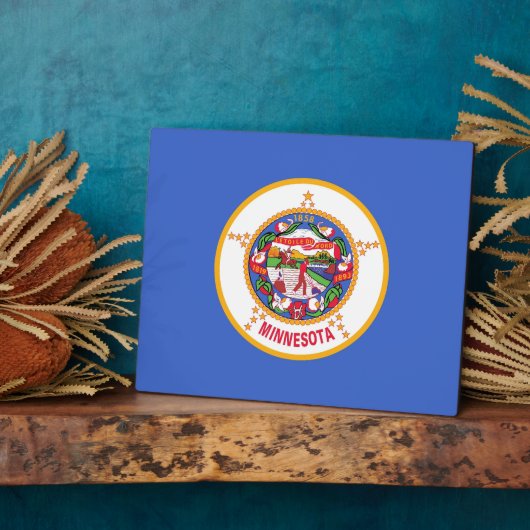 ミネソタ州旗プラーク フォトプラーク (側面)