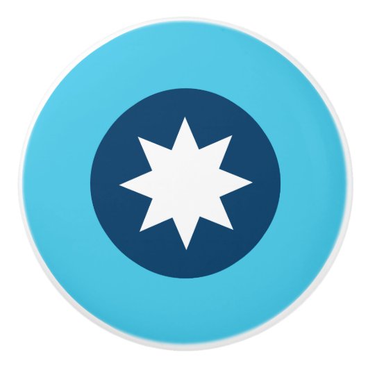 ミネソタ州旗ローンデル セラミックノブ (正面)