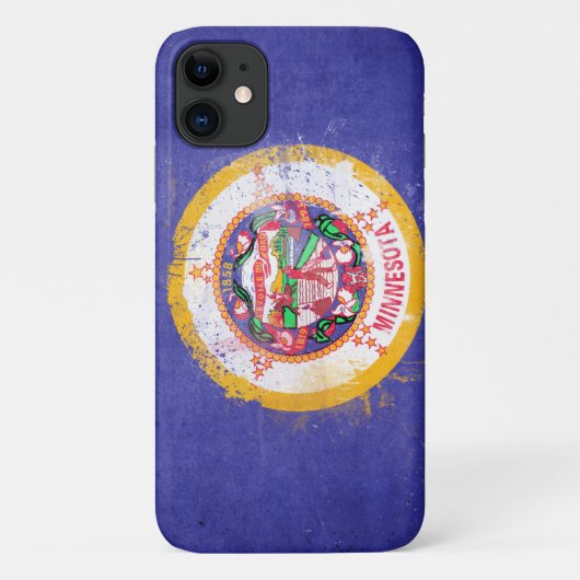 ミネソタ州旗動揺して Case-Mate iPhoneケース (裏面)