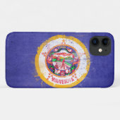 ミネソタ州旗動揺して Case-Mate iPhoneケース (裏面(横))