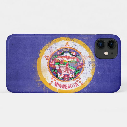 ミネソタ州旗動揺して Case-Mate iPhoneケース (裏面(横))