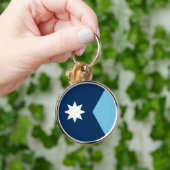 ミネソタ州旗州（2023年再設計） キーホルダー (手)