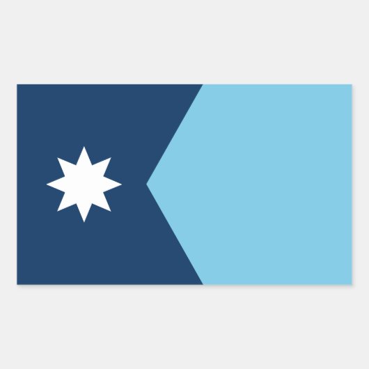 ミネソタ州旗州（2023年再設計） 長方形シール (正面)