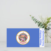 ミネソタ州旗、アメリカからのハッピーホリデー シーズンカード