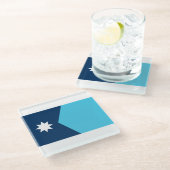 ミネソタ州旗 ガラスコースター (アングル)