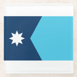 ミネソタ州旗 ガラスコースター