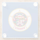 ミネソタ州旗 ガラスコースター (裏面)