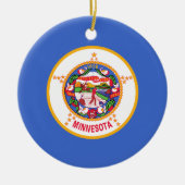 ミネソタ州旗 セラミックオーナメント (正面)