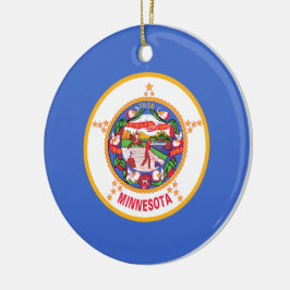 ミネソタ州旗 セラミックオーナメント