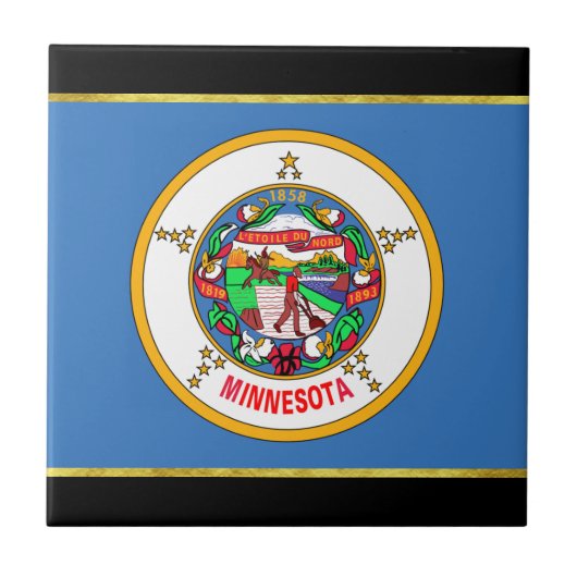 ミネソタ州旗 タイル (正面)