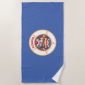 ミネソタ州旗 ビーチタオル (正面)