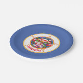 ミネソタ州旗 ペーパープレート (アングル)