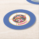 ミネソタ州旗 ラウンドペーパーコースター (アングル)