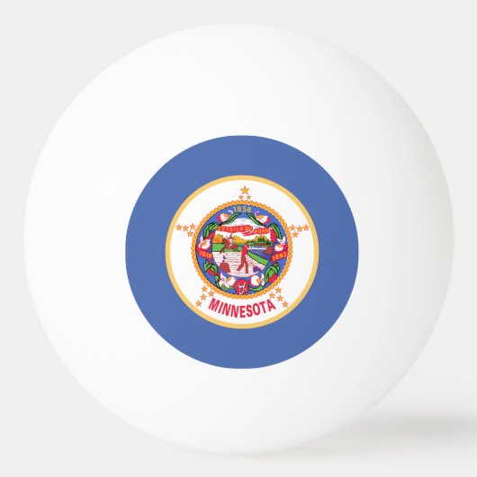ミネソタ州旗 卓球ボール (正面)