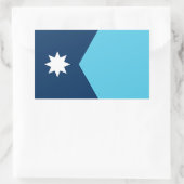 ミネソタ州旗 長方形シール (バッグ)