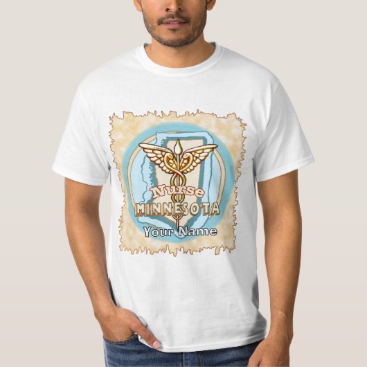 ミネソタ州看護師カドゥケウス Tシャツ (正面)