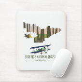 ミネソタ州立森林ヴィンテージ地図 マウスパッド (マウス)