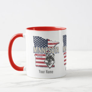 ミネソタ州統一された州マップヴィンテージUSA マグカップ