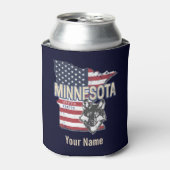 ミネソタ州統一された州マップヴィンテージUSA 缶クーラー (缶正面)