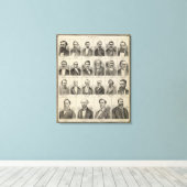 ミネソタ州農家フランクミーカムのポートレート キャンバスプリント (インサイチュ (ウッドフロア))