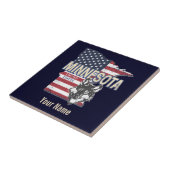 ミネソタ州 アメリカ合衆国 マップ ヴィンテージ USA タイル (側面)