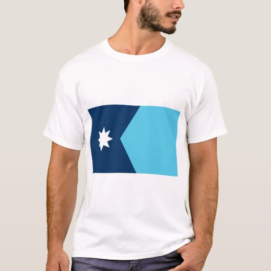 ミネソタ州(アメリカ)の旗のTシャツ Tシャツ (正面)