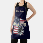 ミネソタ州 アメリカ 地図 ヴィンテージ USA エプロン (インサイチュ)