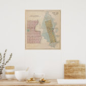 ミネソタ州，ニューオーバーンの地図 ポスター (キッチン)