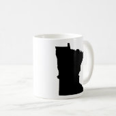 ミネソタ州 ブラック＆ホワイト コーヒーマグカップ (正面右)
