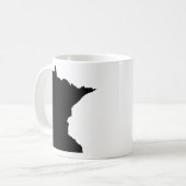 ミネソタ州 ブラック＆ホワイト コーヒーマグカップ (正面左)