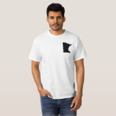 ミネソタ州 ブラック＆ホワイト Tシャツ (正面フル)
