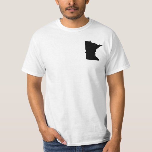 ミネソタ州 ブラック＆ホワイト Tシャツ (正面)